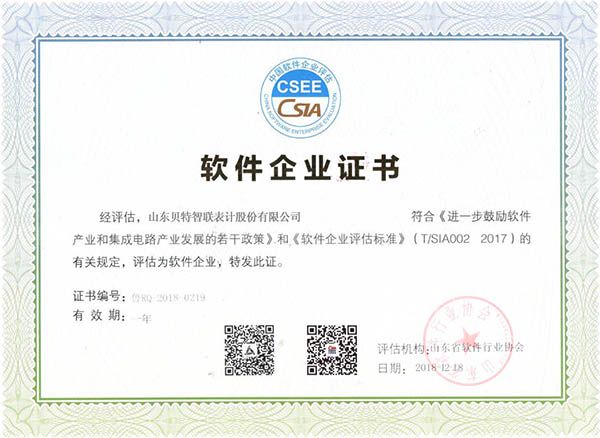 软件企业证书